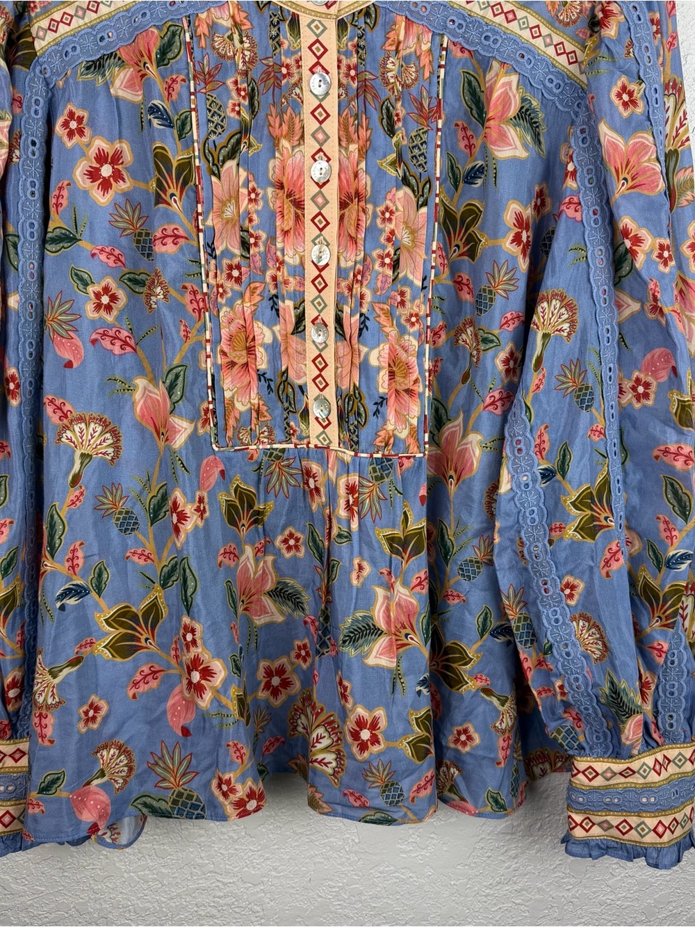 Farm Rio | Super Bloom Tapestry Blouse New - Picture 3 of 11